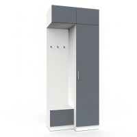 Набор мебели для прихожей "Марсель-250" МР 01-250 В2490 Ш1000 Г580 (ЛДСП Графит серый)